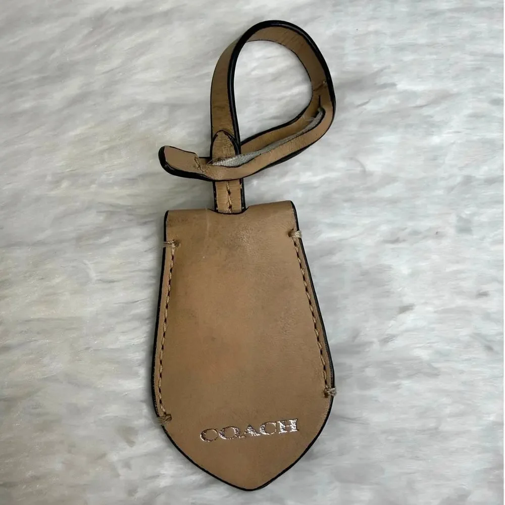 Coach Tan Ring Bag Charm Key Fob